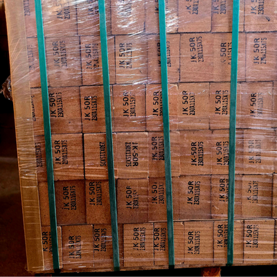 Refractory brick with JK50R stenciling